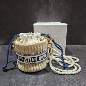 Christian Dior TROUSSE POUCH 9 x 7cm Strap:107cm Beige Novelty Limited